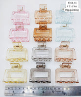 Impression Stylish Colored Plastic Hair Clutcher (Pack of 12)